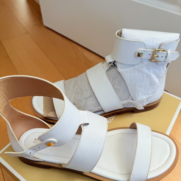 Michael Kors White leather ankle strap sandals - NBW - Picture 3 of 4
